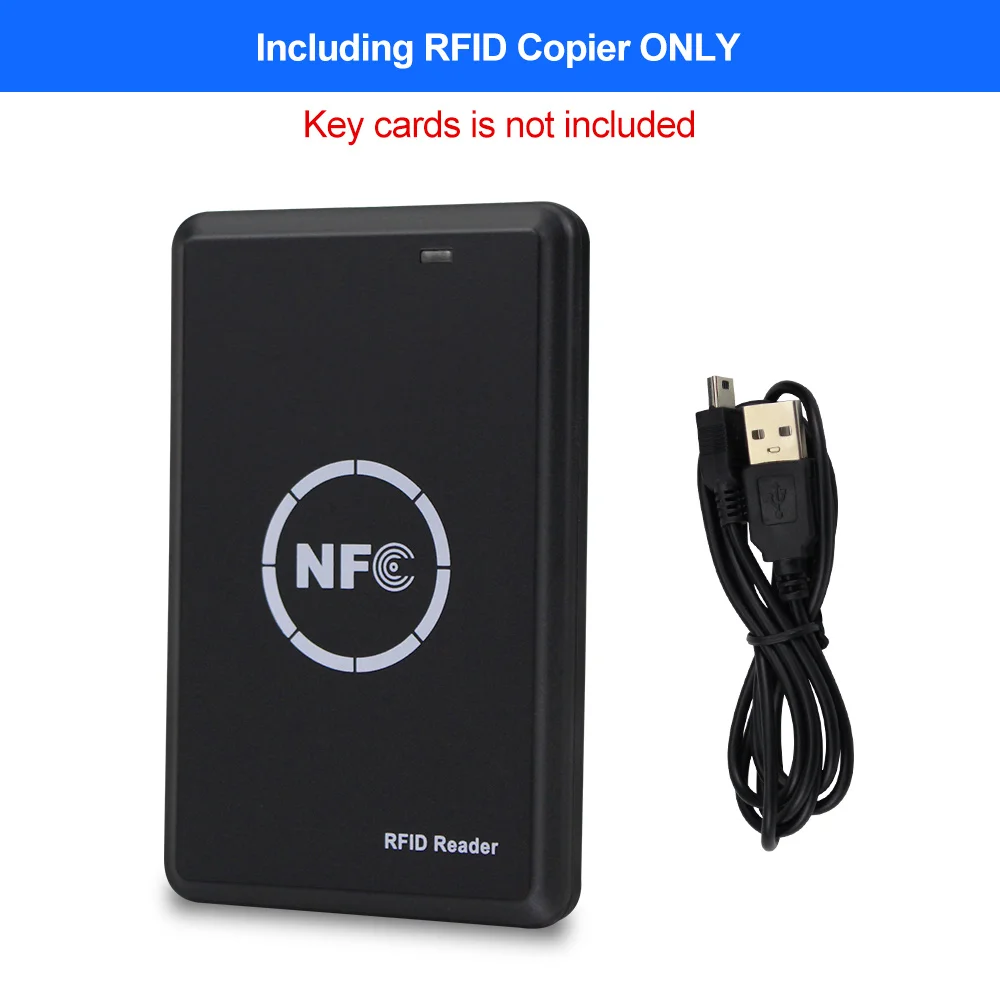 RFID Copier Duplicator 125KHz Key fob NFC Smart Card Reader Writer 13.56MHz Encrypted Programmer USB UID T5577 EM4305 Cards Tags