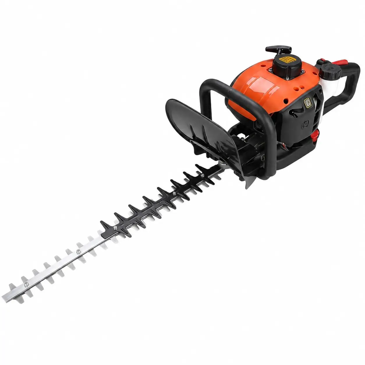 26CC Gas Hedge Trimmer 24 Inch Dual Action Blade Long Reach Cordless 2 Cycle Engine For Bushes Shrubs Branches Yard Garden Care