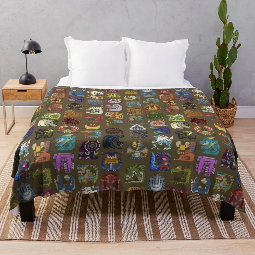 

Large Monsters! Throw Blanket christmas decoration anime Decorative Beds Blankets