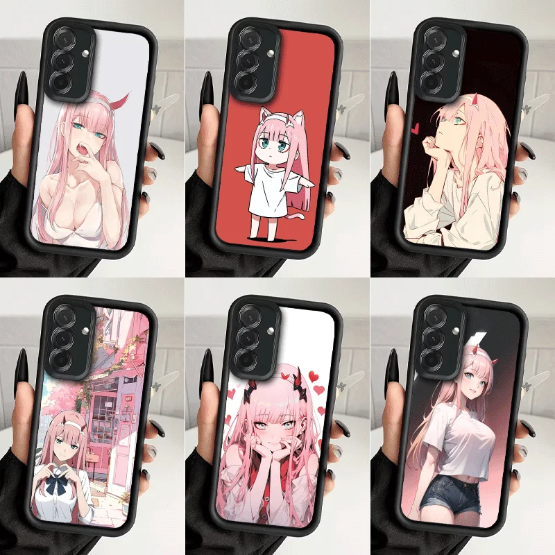Zero Two 02 Kawaii Cute Shockproof Phone Case For Samsung A13 A14 A15 A16 A17 A33 A34 A35 A36 A37 A53 A54 A55 A56 A57 A23 A24 A2