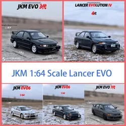 JKM 1:64 Scale Lancer EVO Alloy Car Model Static Collection Decorated Holiday Gifts Toys