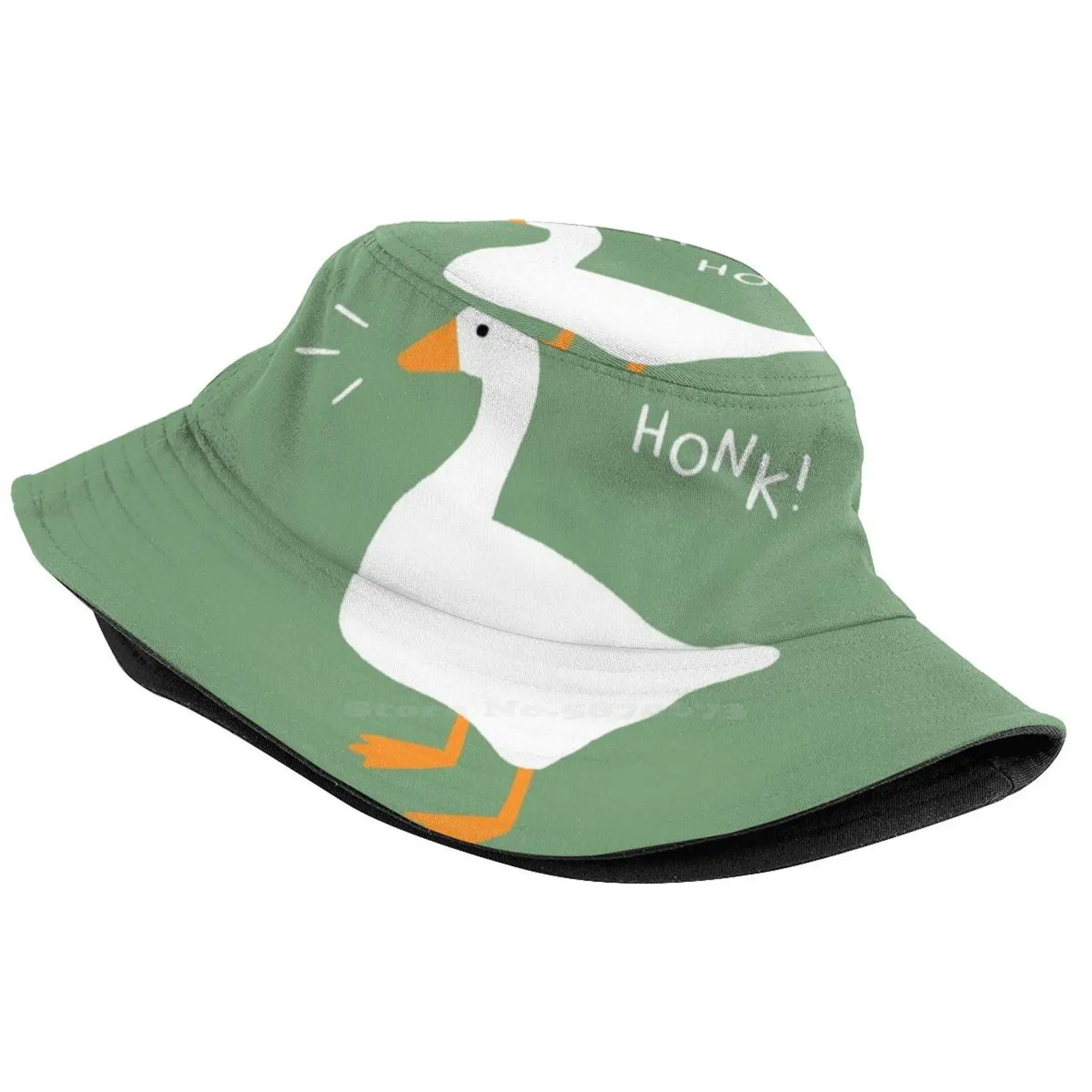 Honk Honk Goose Foldable Panama Bucket Hat Cap Honk Bird Duck Untitled Goose Game Fan Art Quack Simple Animal Game Art Switch