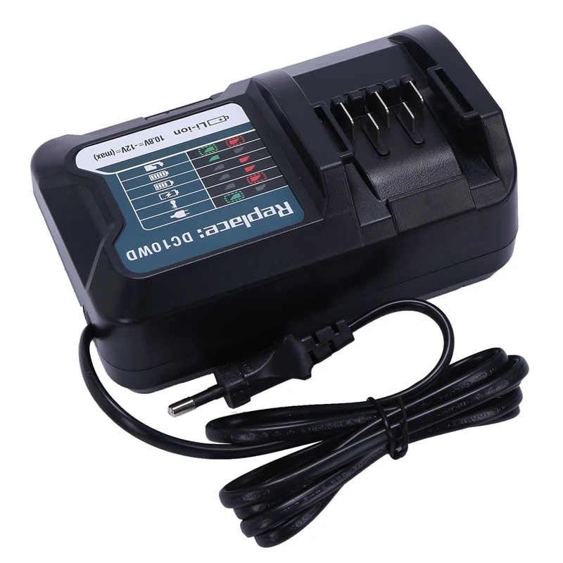 ●Fast Lithium Battery Charger For 10.8V 12V Dc10Wd / Dc10Sb / Dc10Wc / Bl1015 / Bl1016 / Bl1021B / Bl1041B Led Charger Eu Plug