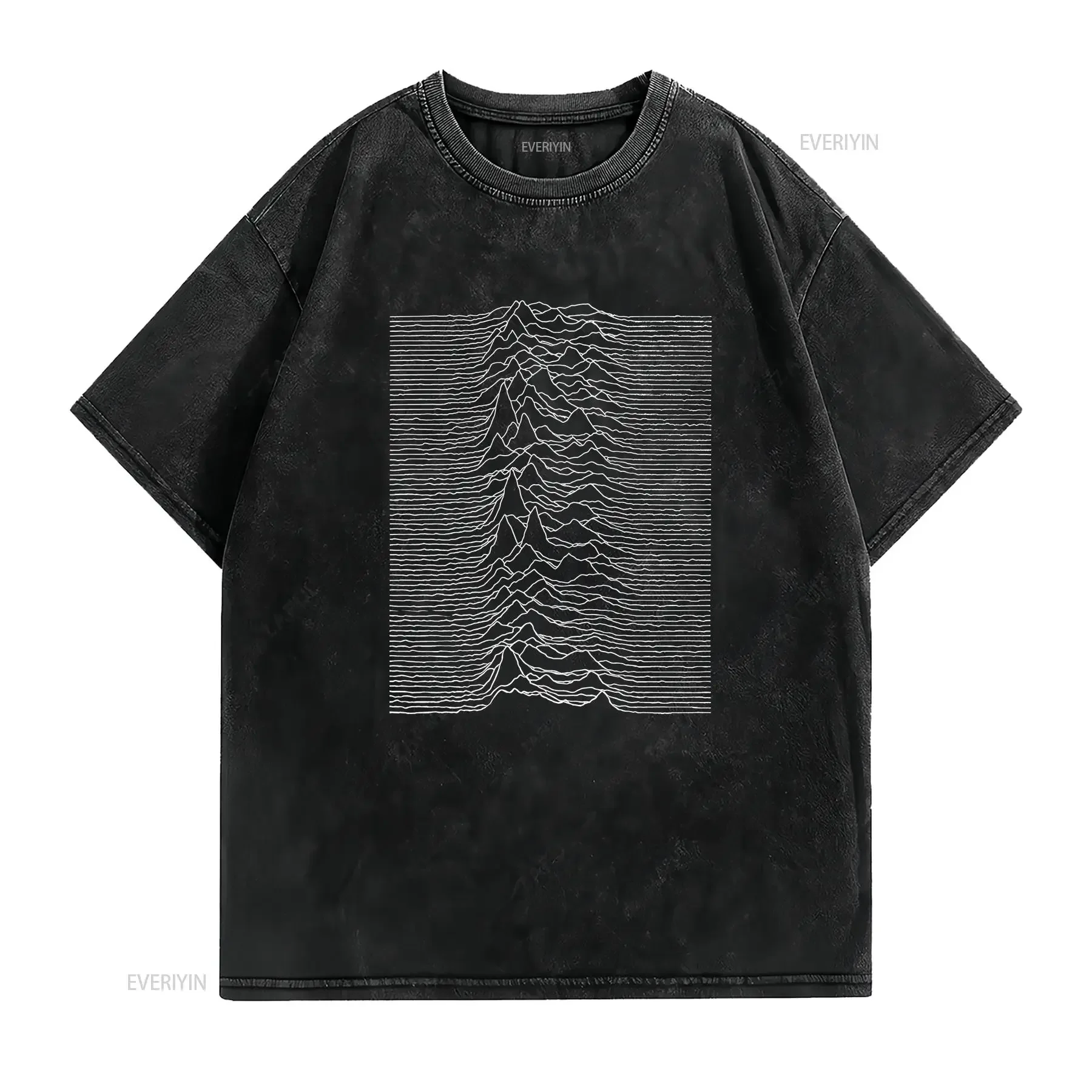 Joy Division Unknown Pleasures Official T Shirt vintage Washed Breathable Slightly Top For Everyday Wear Stretched vintage