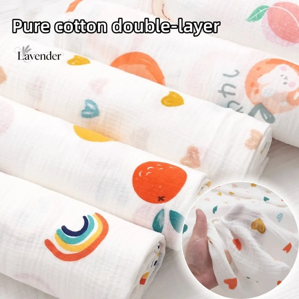

1.6-meter-wide pure cotton double-layer yarn fabric Class A sewing baby bath towels sleeping skirts soft home textile fabric