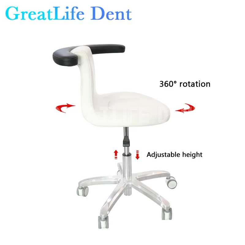 GreatLife Dental Ergonomic Saddle Lifting Swivel Adjustable Double Mute Wheel Back Hostpital Doctor Chair Customizable Colors