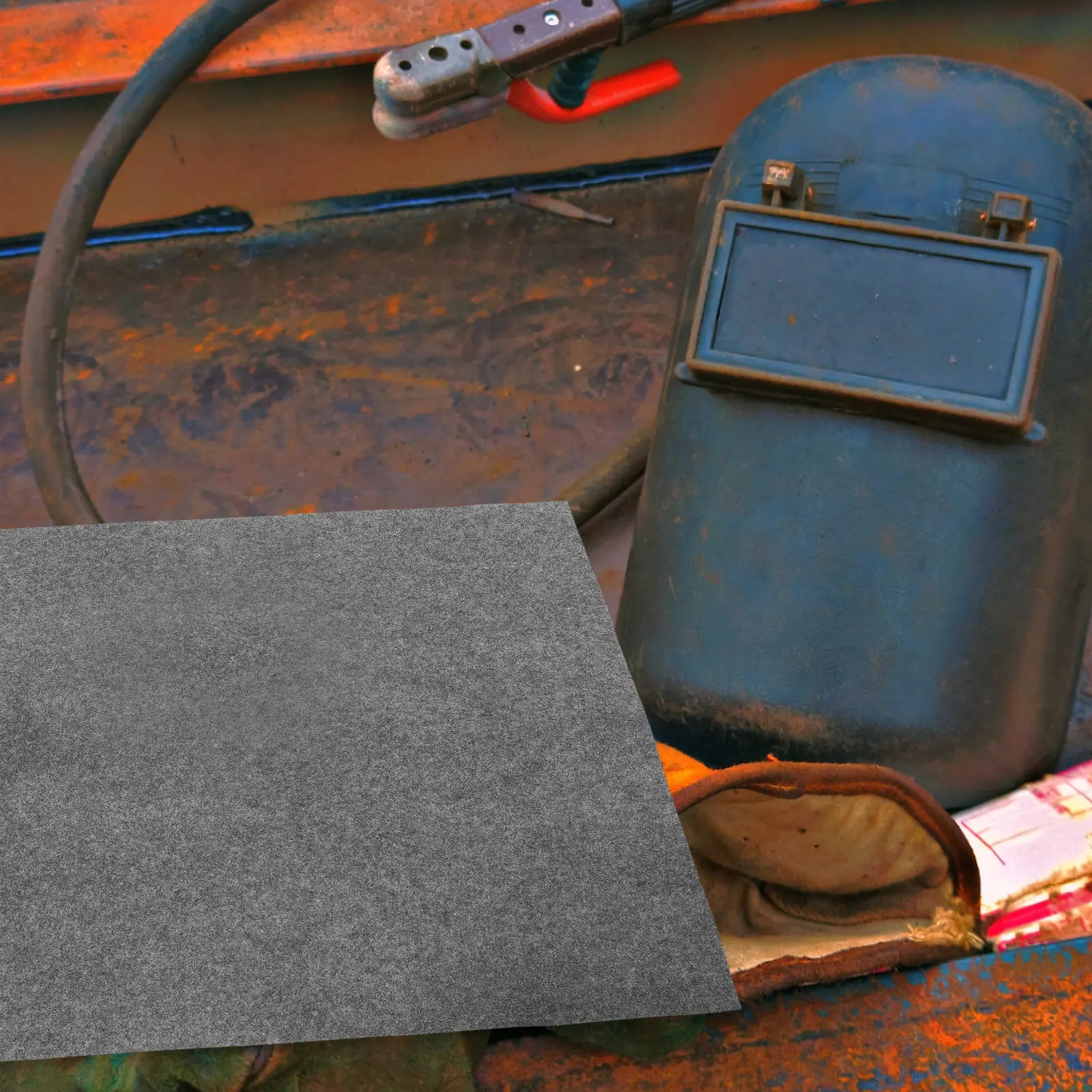 Fireproof Welding Blanket Heavy Duty Flame Resistant Felt Mat for Soldering Grilling Camping Fire Protection Outdoor Use