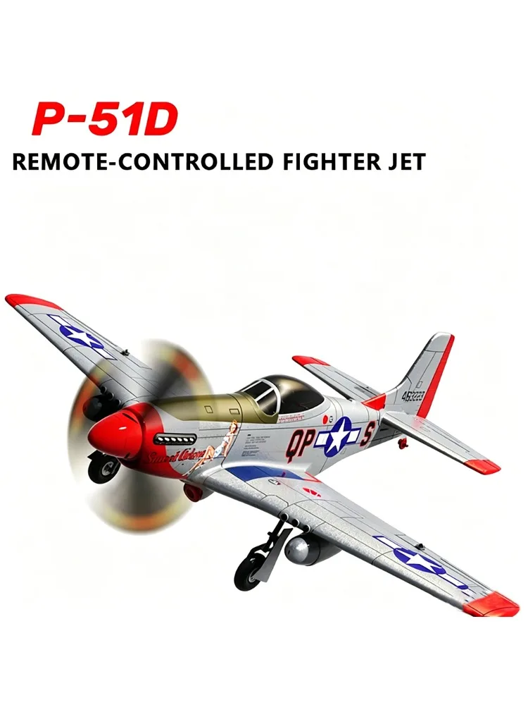 1/16 P51D Mustang Kampfjet RC-Modellflugzeug mit HD-Kamera, 2.4G bürstenlosem Elektromotor, Segelflugzeug mit Gyroskop, 3D-Flugspielzeug