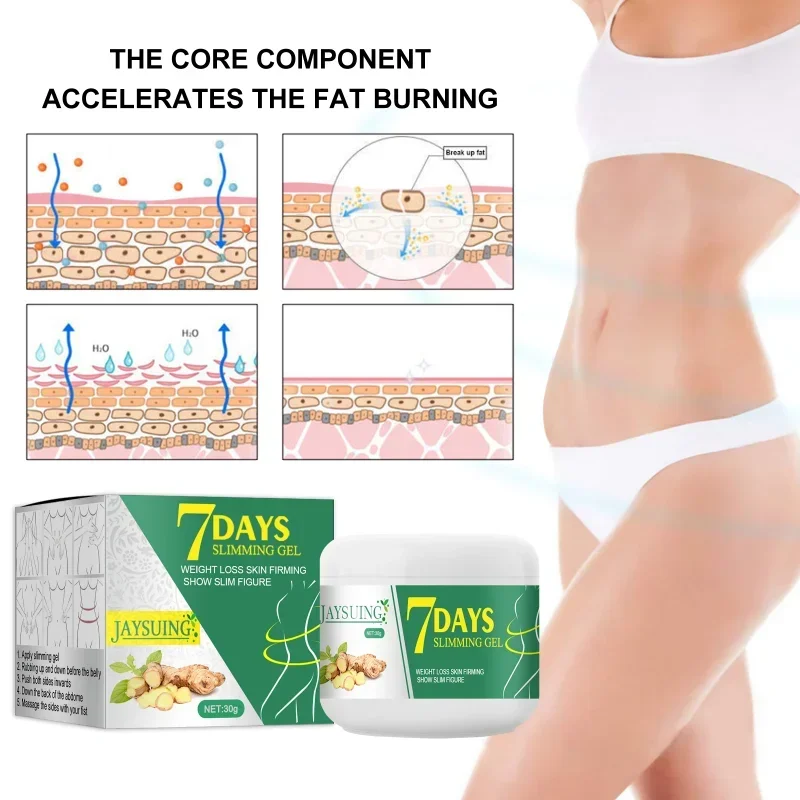 Ginger Slimming Cream Materials Body Weight Loss Slimming Gel for Women Leg Fat Burning Shaping Belly Sculpting Cream 30g