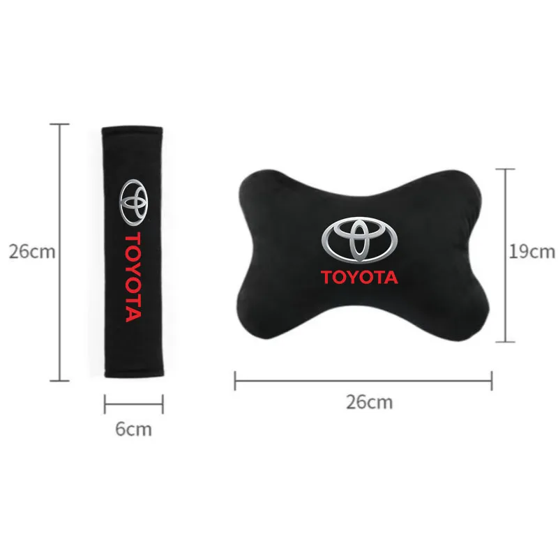 سيارة مسند الرأس وسادة الرقبة حزام الأمان وسادة الكتف صالح لتويوتا Rav4 حقوق الإنسان يارس بريوس أفينسيس كورولا كامري هايلاندر GR 86