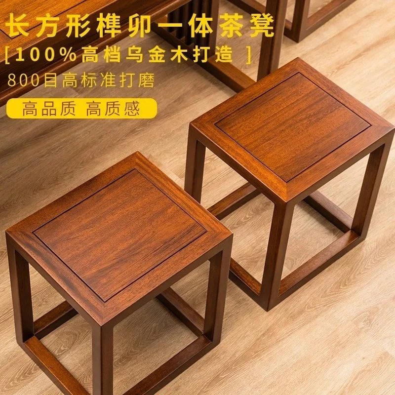 Ebony Solid Wood Bench Bench Household Dining Table Stool