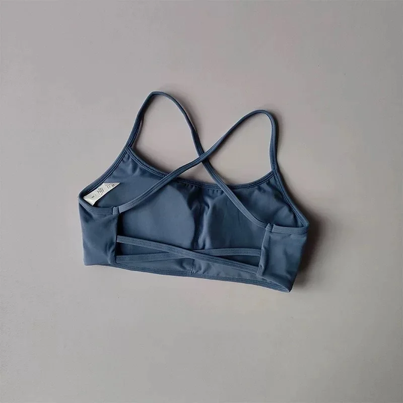Damen-Sport-BH mit überkreuztem Rücken, stoßfest, gerafft, sexy Gym-Lauf-BH, Sommer-Yoga-Weste, bequeme Outdoor-Fitnesskleidung – Detail 11