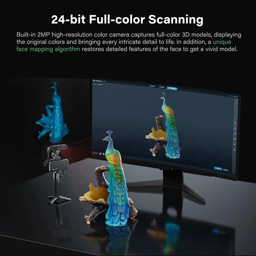Creality CR-Scan Ferret Pro 3D Scanner Atualização Modelo Portátil Scan WiFi6 Anti-Shake Track 0.1mm Suave Coleção de Dados eficiente