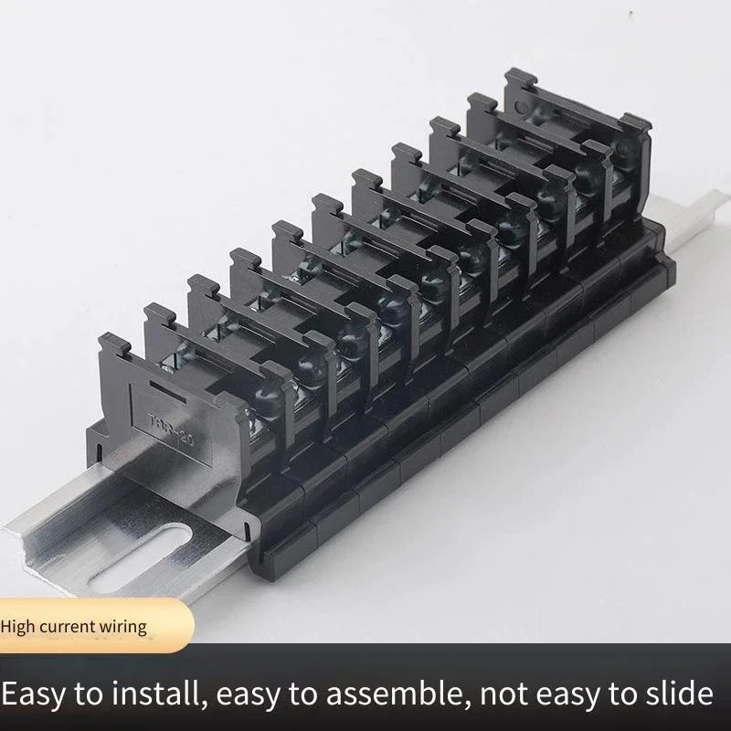 TBR-10A Electronic Movable Terminal Block with Guide Rail PC Line Combined Connector Block for Electronics