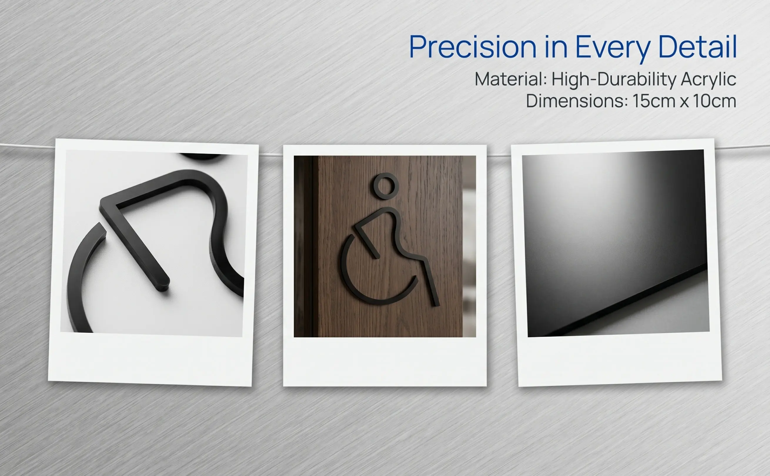 Disabled Toilet Sign Sturdy Disabled Wheelchair Decal for Restroom Elevator Public Outdoor Disability Accessibility