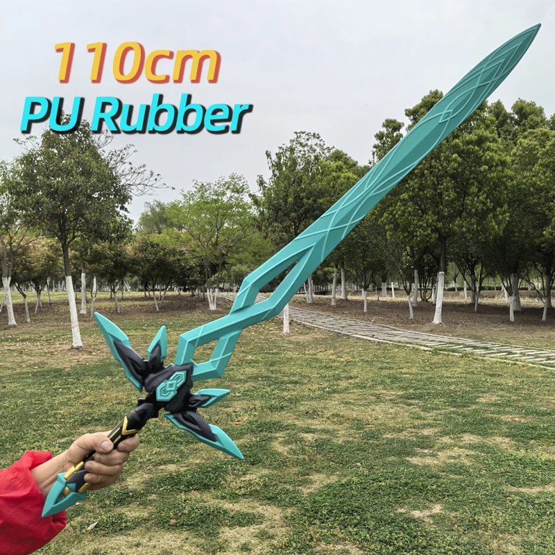 Cosplay Home Decor  Oversized Floating Fireflies Sword Blade Danheng Spear Sword Props Safety PU Rubber Role Gift Toy 110cm