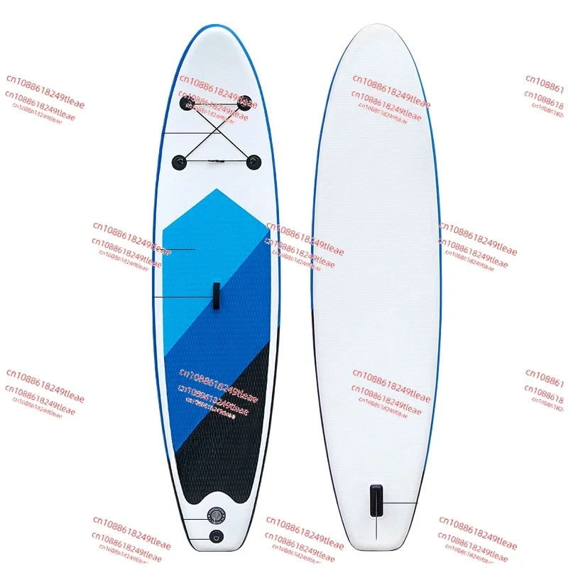 320 blue and black paddle board, surfboard inflatable whitewater board upright board pulp board