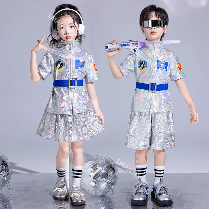 

Children's Jazz Dance Kindergarten AI Technology Dream Dance Dress Student Glitter Robot Performance Dress