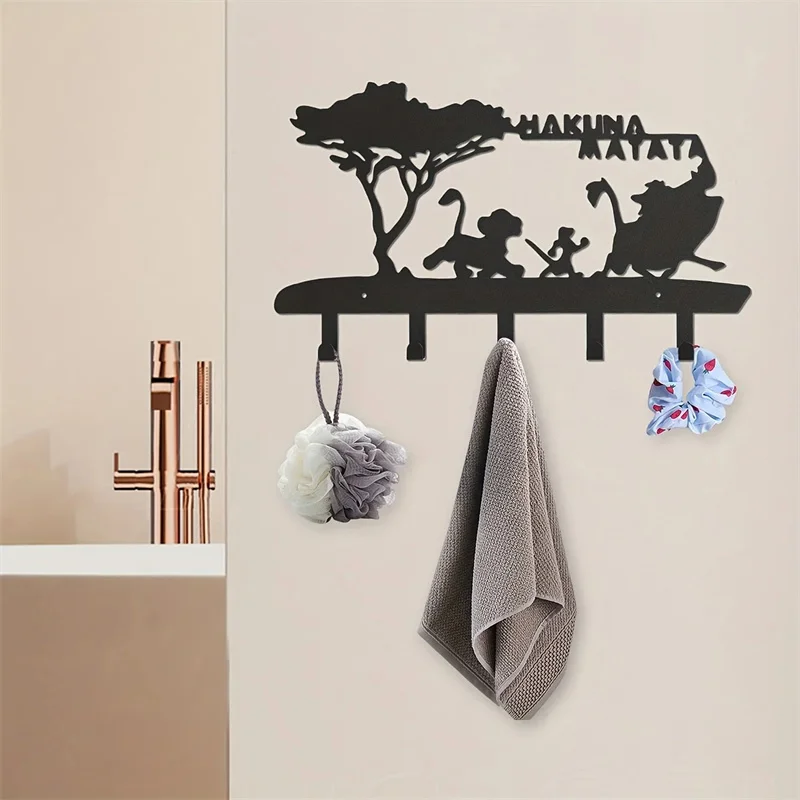 1 Pc Key Holder Wall Mounted Key Hooks For Wall Decoration With 5/6 Hooks Black Metal Key Organizer Rack Hanger Home Decor