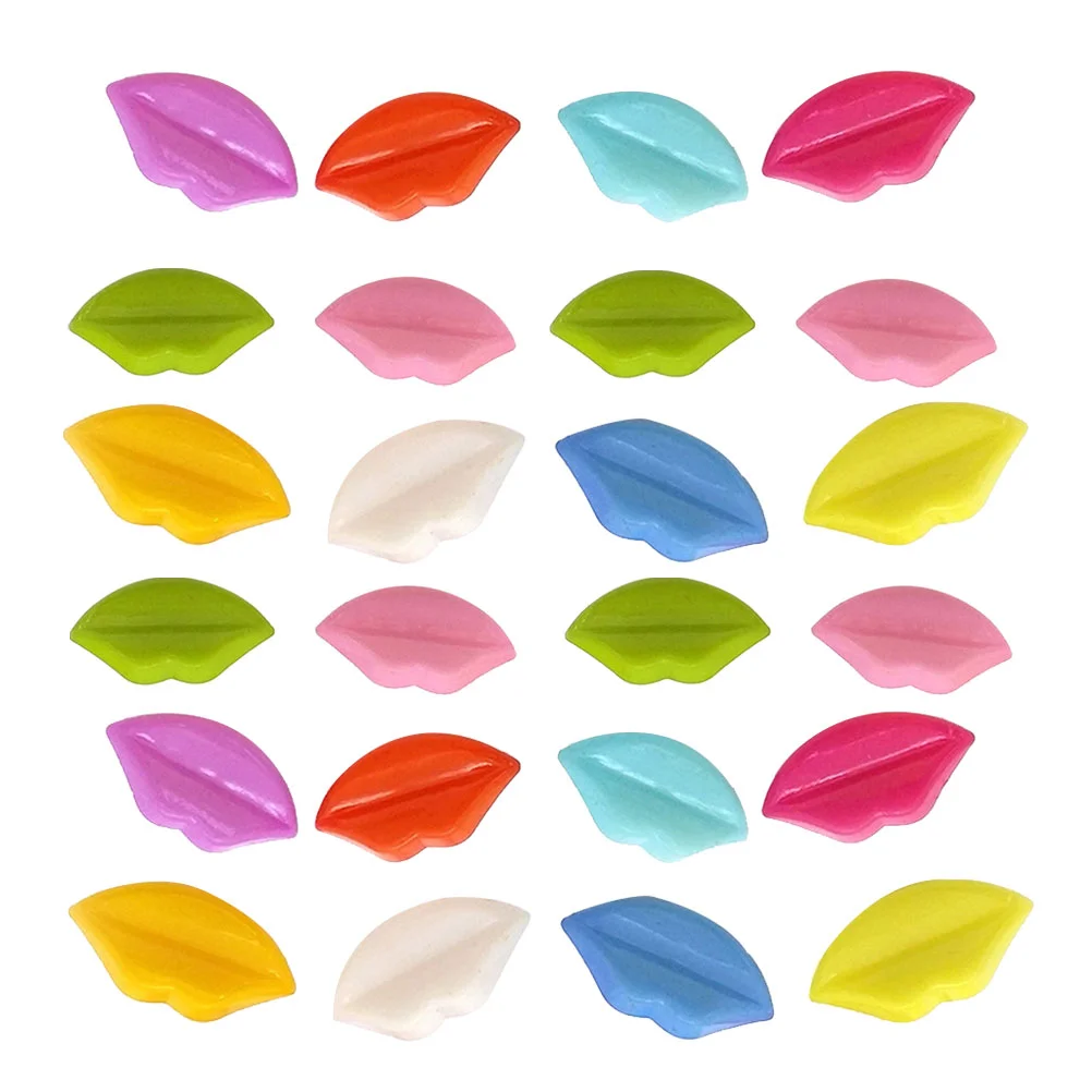 

100 PCS Clothing Accessories Lip Shaped Colored Buttons Crochet Hook Decorate Crafts Creative Bread Buckles Child Scrapbooking