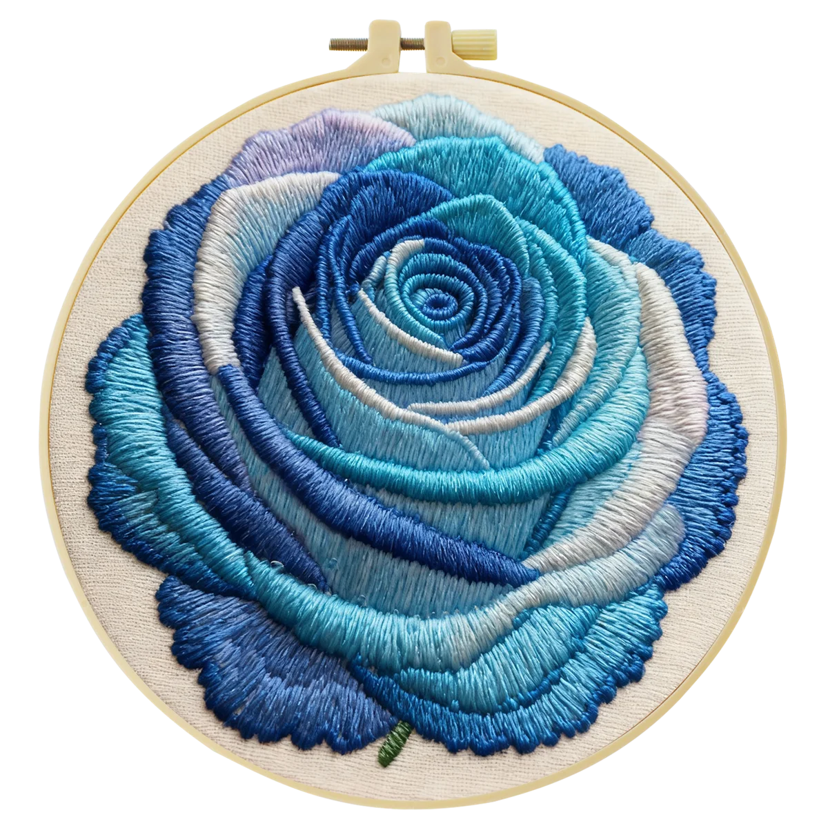 1 Stück 20X20CM/15X15CM 7,87/6,3 Zoll Blumen-Stickerei-Starter-Kit DIY-Kit DIY-Stickerei-Set Handarbeiten Nadelkunst – Detail 4