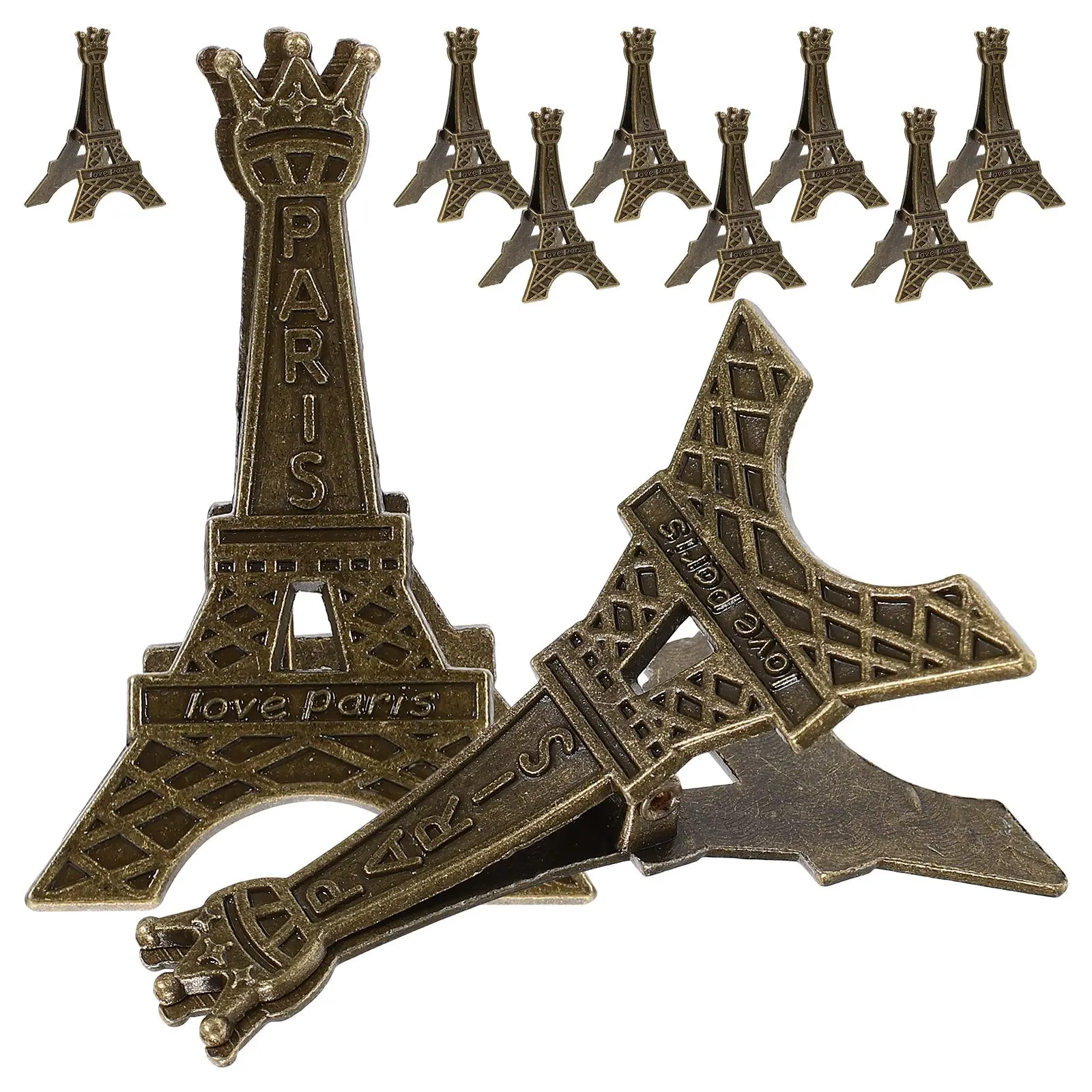 10 Pcs Card Weeding Table Number Clip Menu Holders for Tables Pictures Wedding Decor Deck