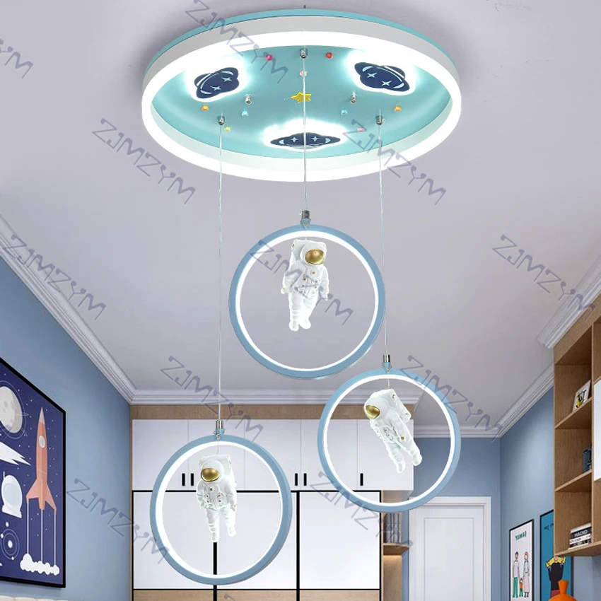 Lámpara de araña para habitación de niños de 10 a 18 ㎡, iluminación nórdica creativa de dibujos animados, moderna y minimalista, protección ocular, 220V/110V