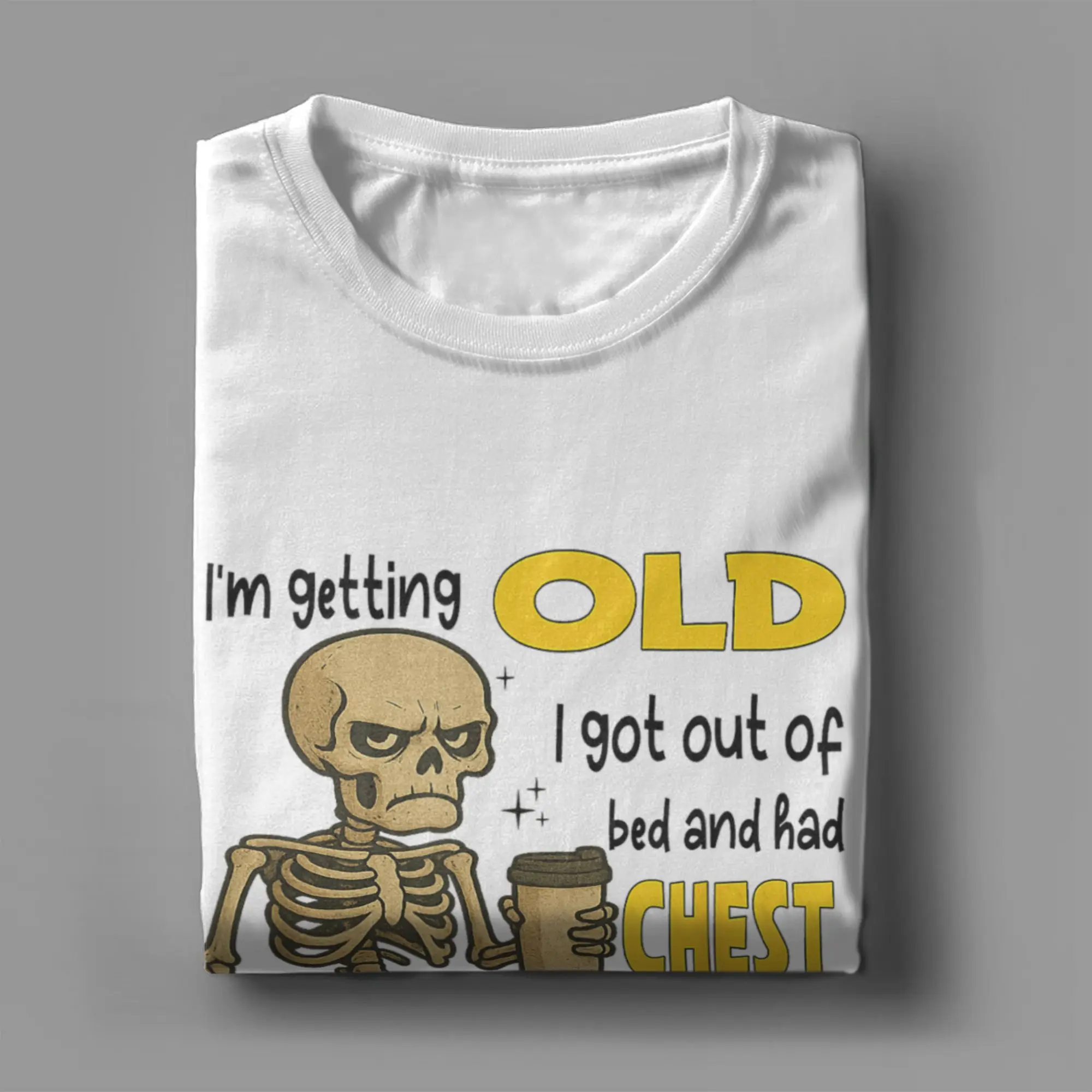 الهيكل العظمي أنا أتقدم من السرير خروج من السرير تي شيرت الصيف تي شيرتات قطن للذكور التي شيرت قصيرة الأكمام ملابس الشارع الشهير