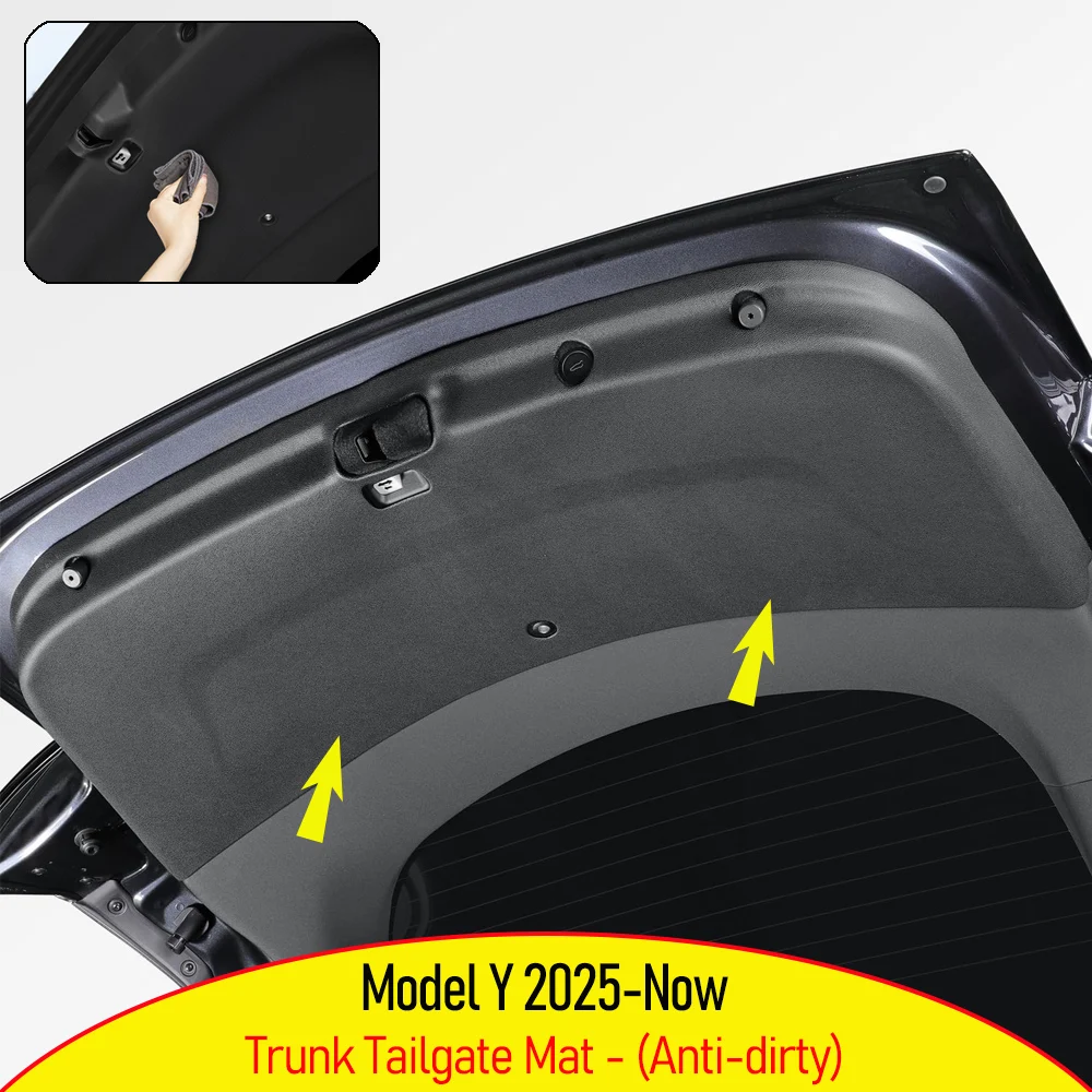 

For Tesla Model Y Juniper 2025 2026 Trunk Tailgate Pads Anti-dirty Trunk Mats Protective Kick Pad Cargo Door Liner Accessories
