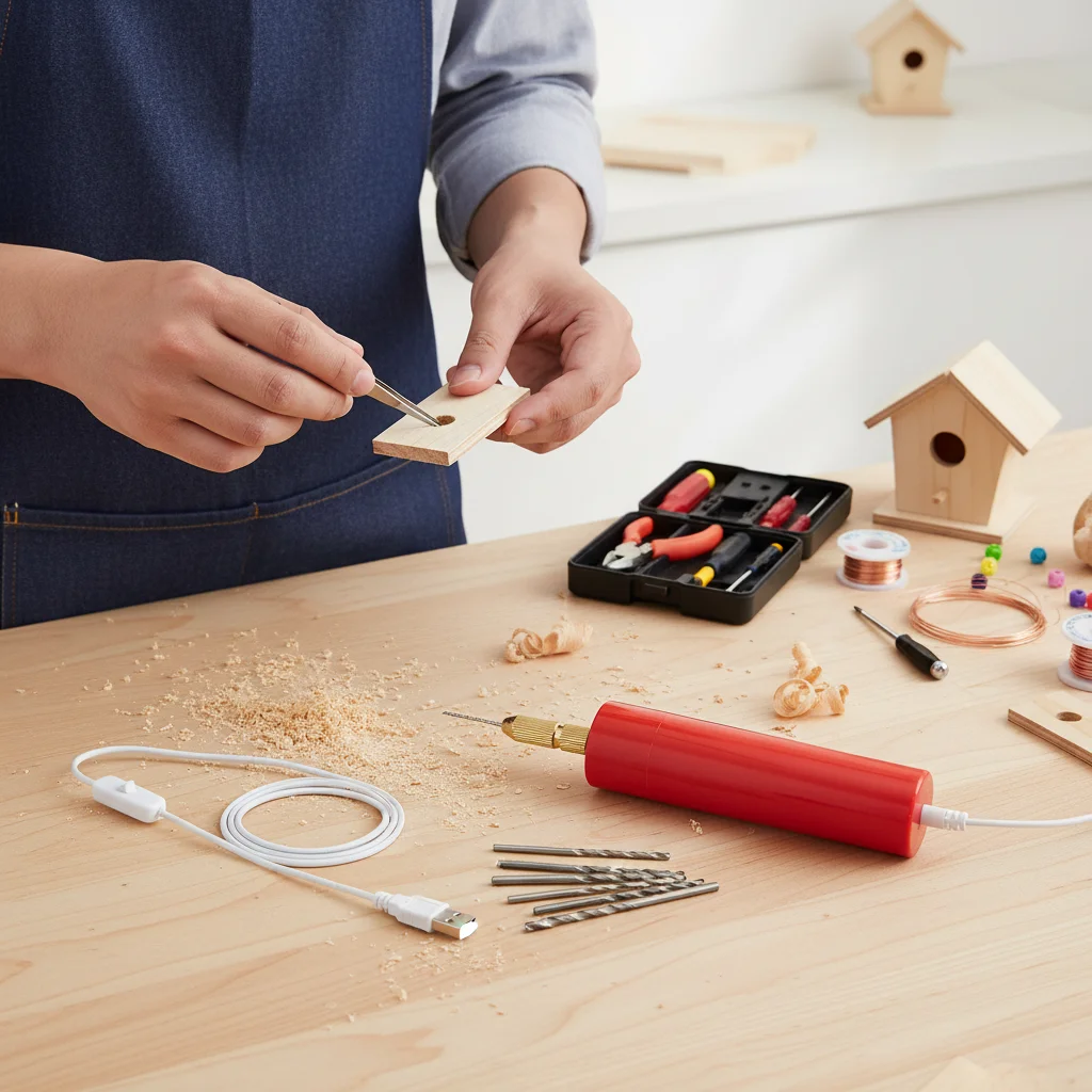 

Mini Electric Drill Set With 13 Bits Handheld USB Electric Grinder Polishing For DIY Resin & Jewelry Projects