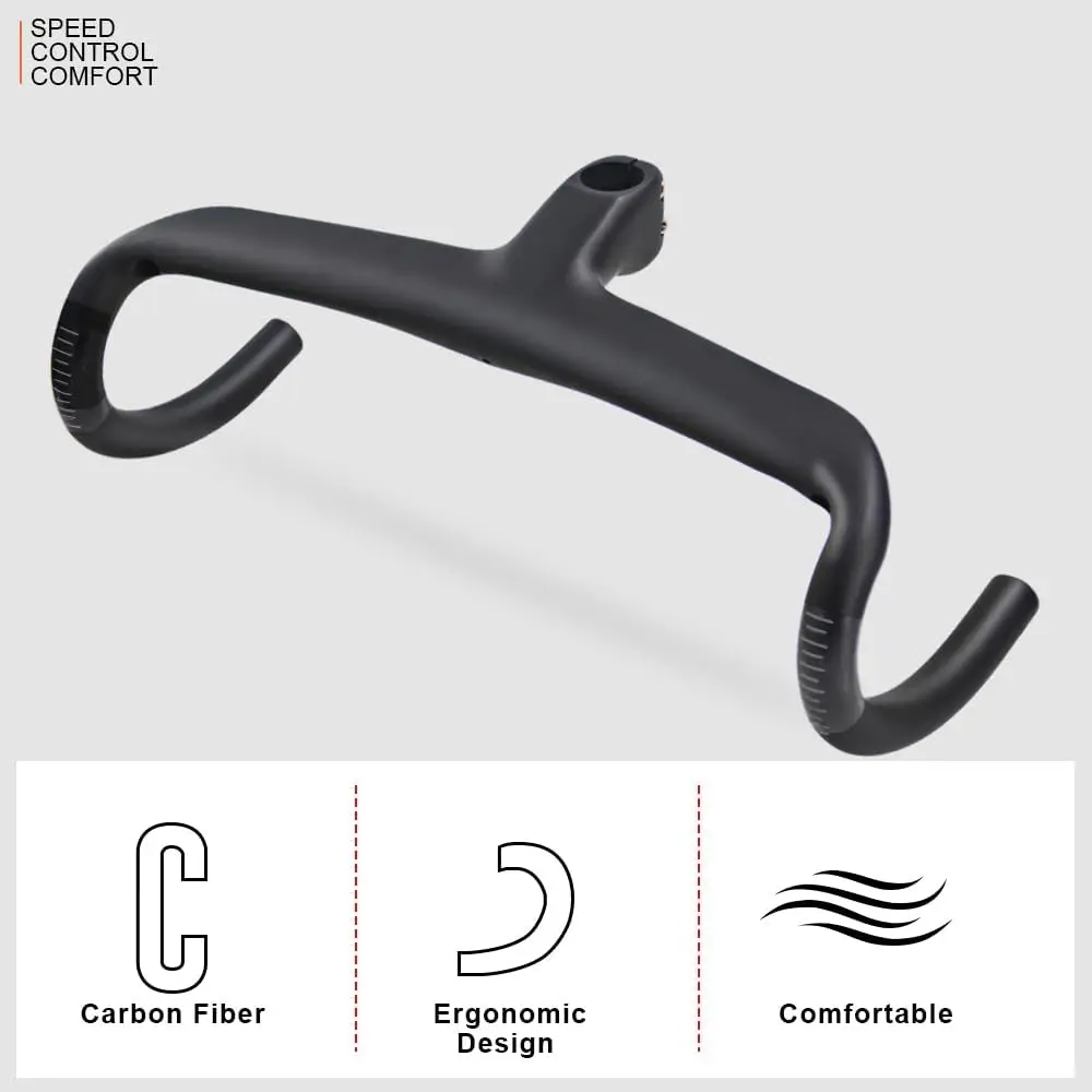 Customizable Carbon Fiber Bent Drop Shape Bicycle Handlebars UD Weave Durable Eco-friendly for Road Bicycles-XD Brand Model XD21