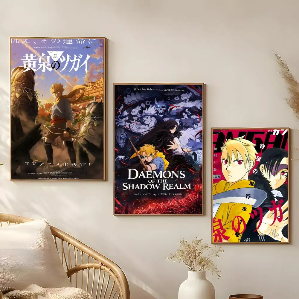 Anime Daemons of the Shadow Realm Poster Poster Self-adhesive Art Waterproof Paper Sticker Coffee House Bar Room Wall Decor