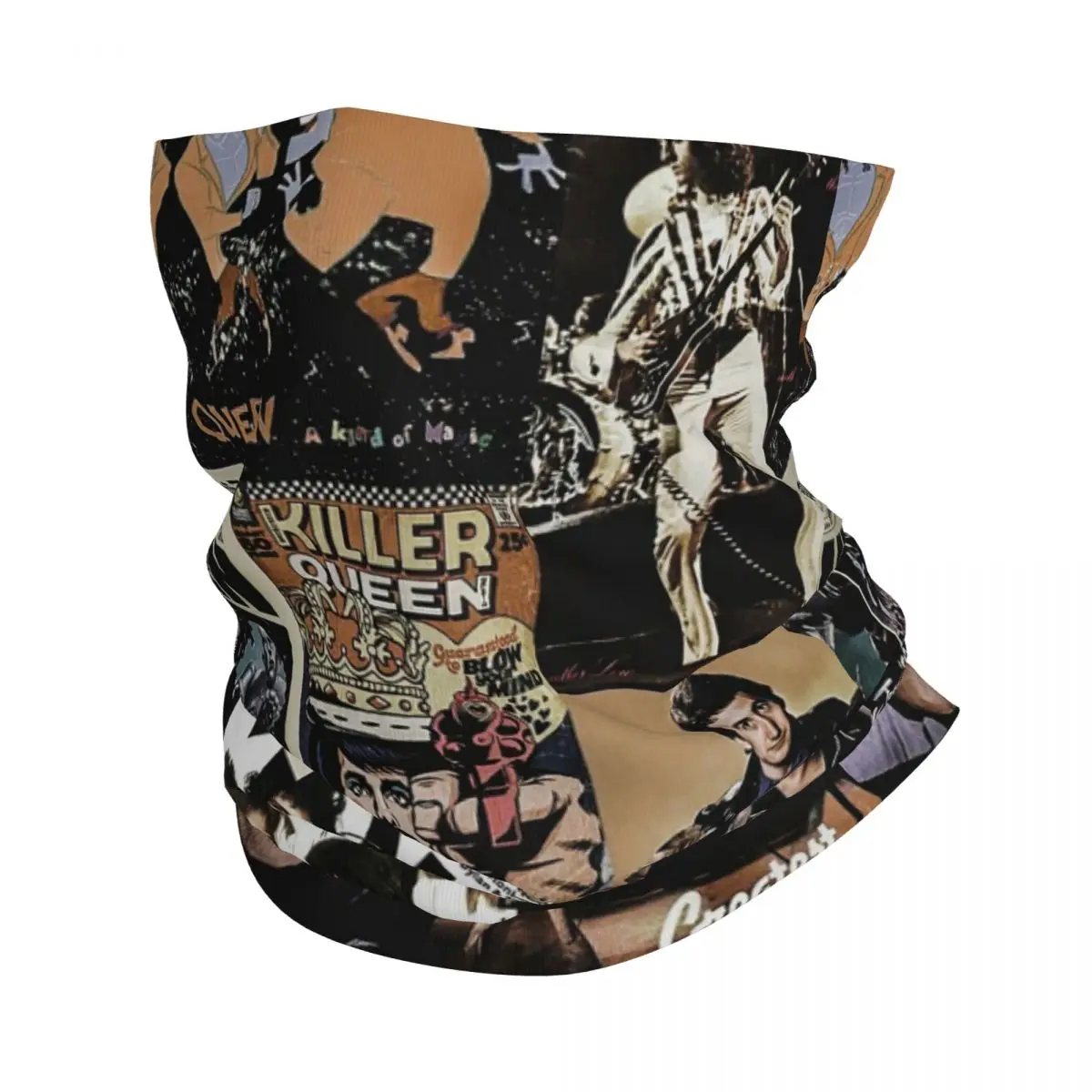 Freddy Rock Band Queen Bandana Neck Gaiter Printed Balaclavas Wrap Scarf Multifunctional Headwear Hiking Unisex Adult Washable