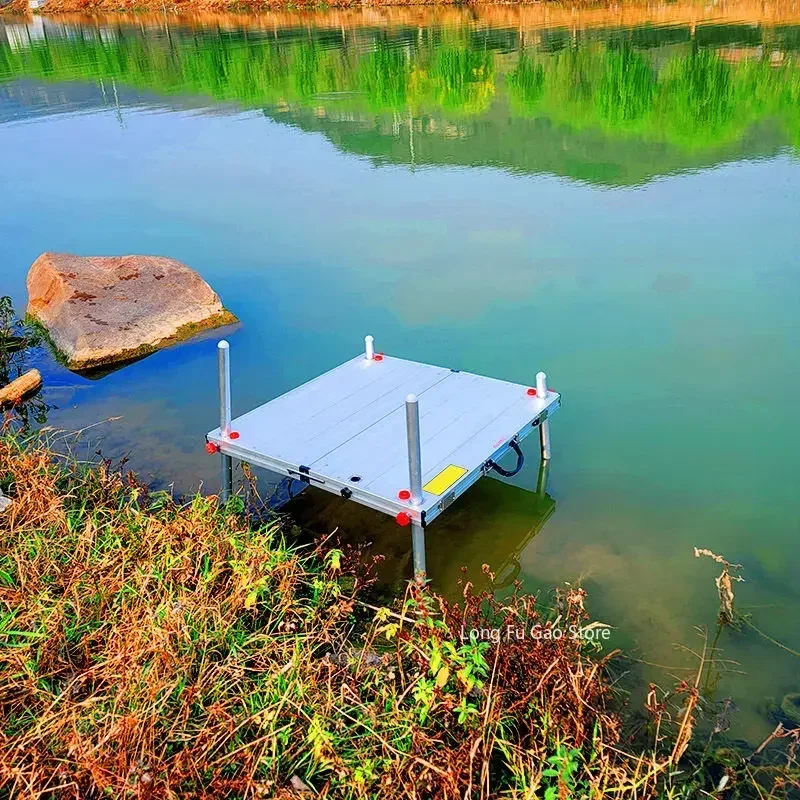 Imagem -06 - Plataforma de Pesca Ultra Leve Peixe Espessado Dobrável Sedimentos Pedestal de Pesca de Água Doce Material de Liga de Alumínio