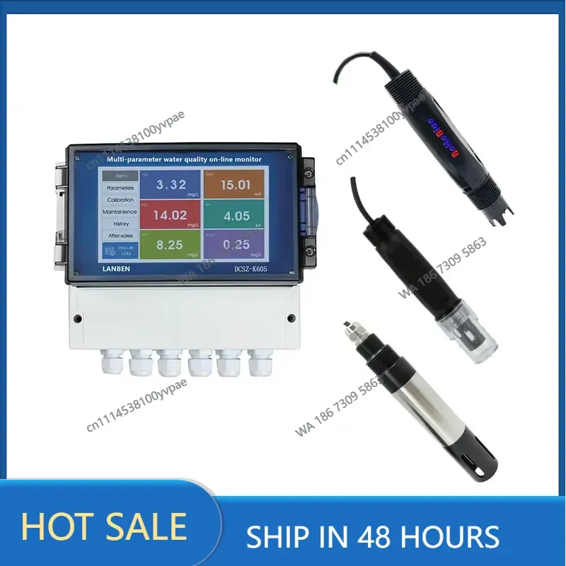 Online Multi-parameter Water Quality Sensor PH Temperature DO TDS Detector For Fish And Shrimp Aquaculture Monitoring