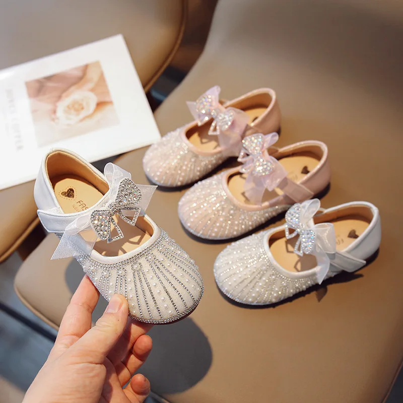 

Children's Shoes Princess Shoes for Girls2024Spring and Summer New Western Style Soft Bottom Leather Shoes Little Girl Children'