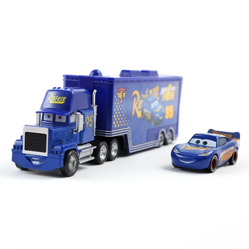 Disney Truck Mack Action Figure Lightning McQueen Racing Jackson Storm Ramirez 1:55 Die Cast Model Anime Toy Car Birthday Gift