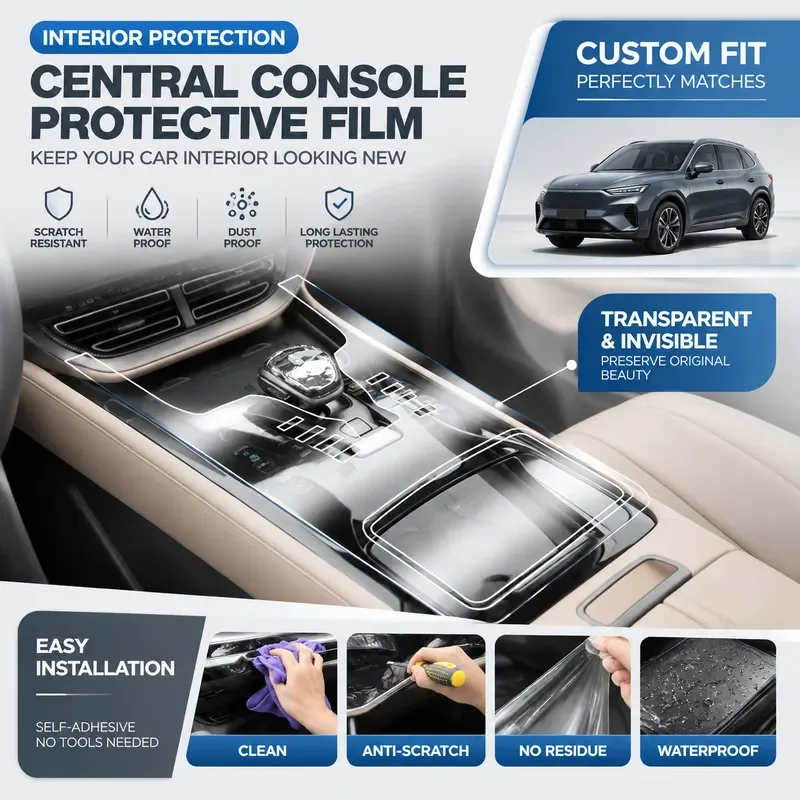 For Tengshi D9 Screen Film Central Control Modification Accessories Interior Protection Film 24 25 Car Decor Products