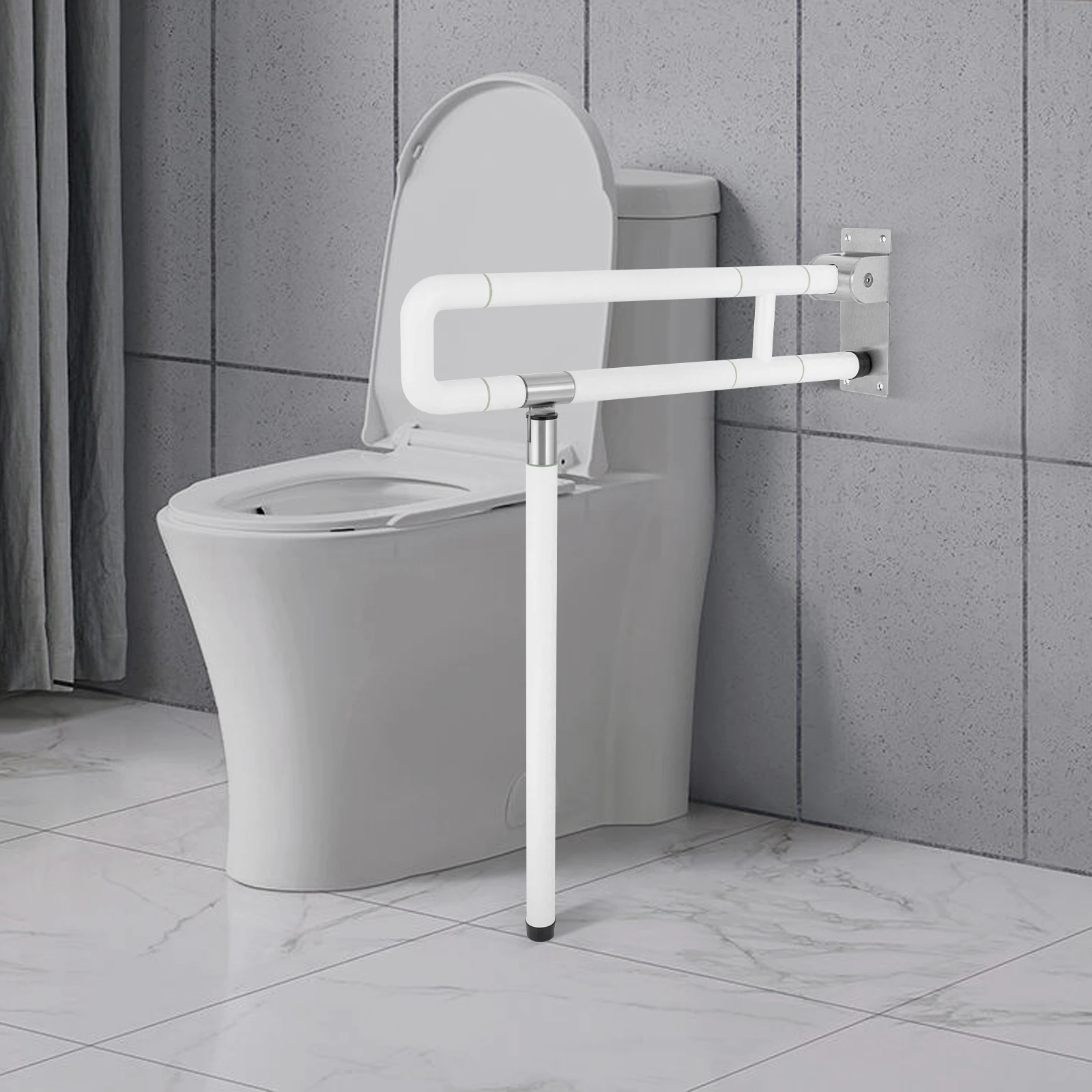 Toilet Grab Bar 23.6 Inch Foldable Stainless for Seniors Elderly Handicap Bathroom