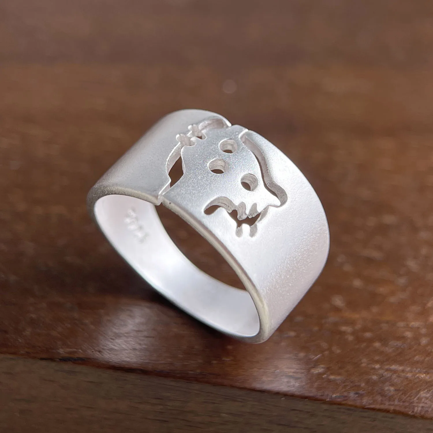 BF CLUB 925 Sterling Rings for Women Simple Geometric Handmade Irregular Retro Butterfly Cat Ring Allergy For Birthday Gift