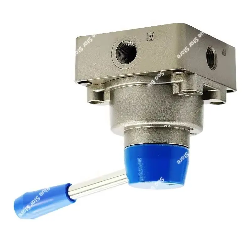 Cylinder control hand valve pneumatic switch, three four-way manual reversing valve, hand valve HV- 02/03/04