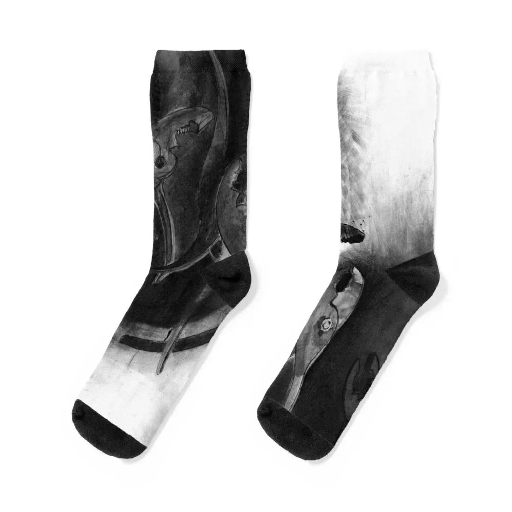 

Black and White Abstract Pliers Hand Tool Art | Socks Lots christmas stocking Women's Socks Men's