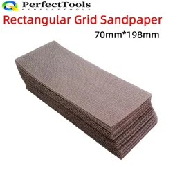 Grid sandpaperSuitable for MIRKA Mesh Sand Square Dry Grinding Mesh Sandpaper 70/198mm Sanding Dust Suction Flocking Sandpaper