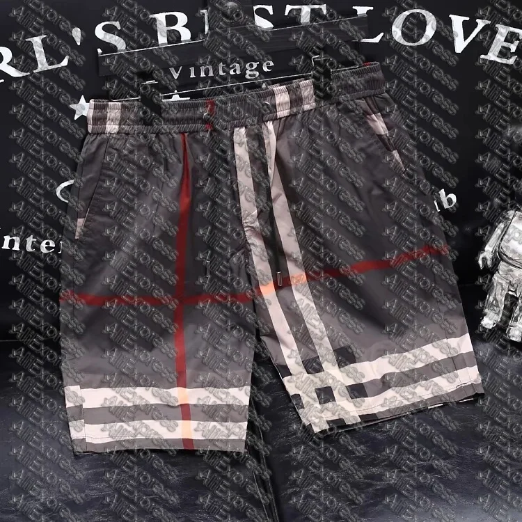 2026 Summer New Men's 3D Plaid Check Quick-Dry Casual Shorts Oversized Pants, Suitable for Daily Wear and Training