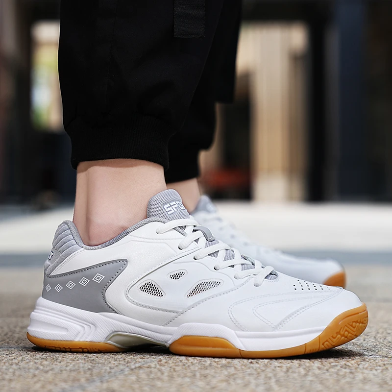 Sports Shoes Tendon Sole Non-Slip Badminton Shoes Mesh Men's and Women's Tennis Sneakers Shock-Absorbing Table  Indoor Footwear