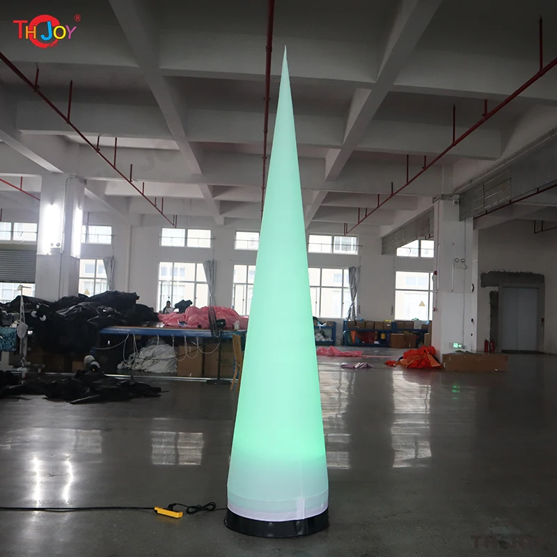 เสาไฟ LED หลากสีแบบตั้งพื้นทรงกรวยเป่าลม