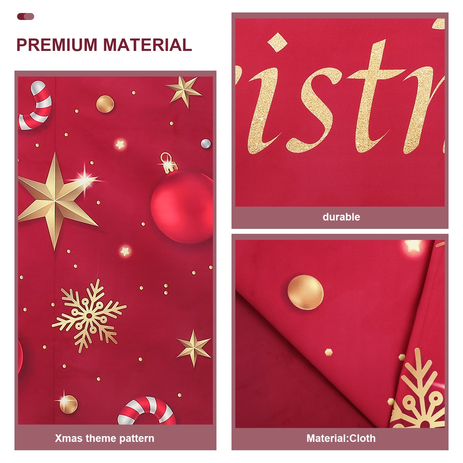 

Christmas Wall Decoration Xmas Backdrop Cloth Creative Design for Photo Background Xmas Party Decorative Banner