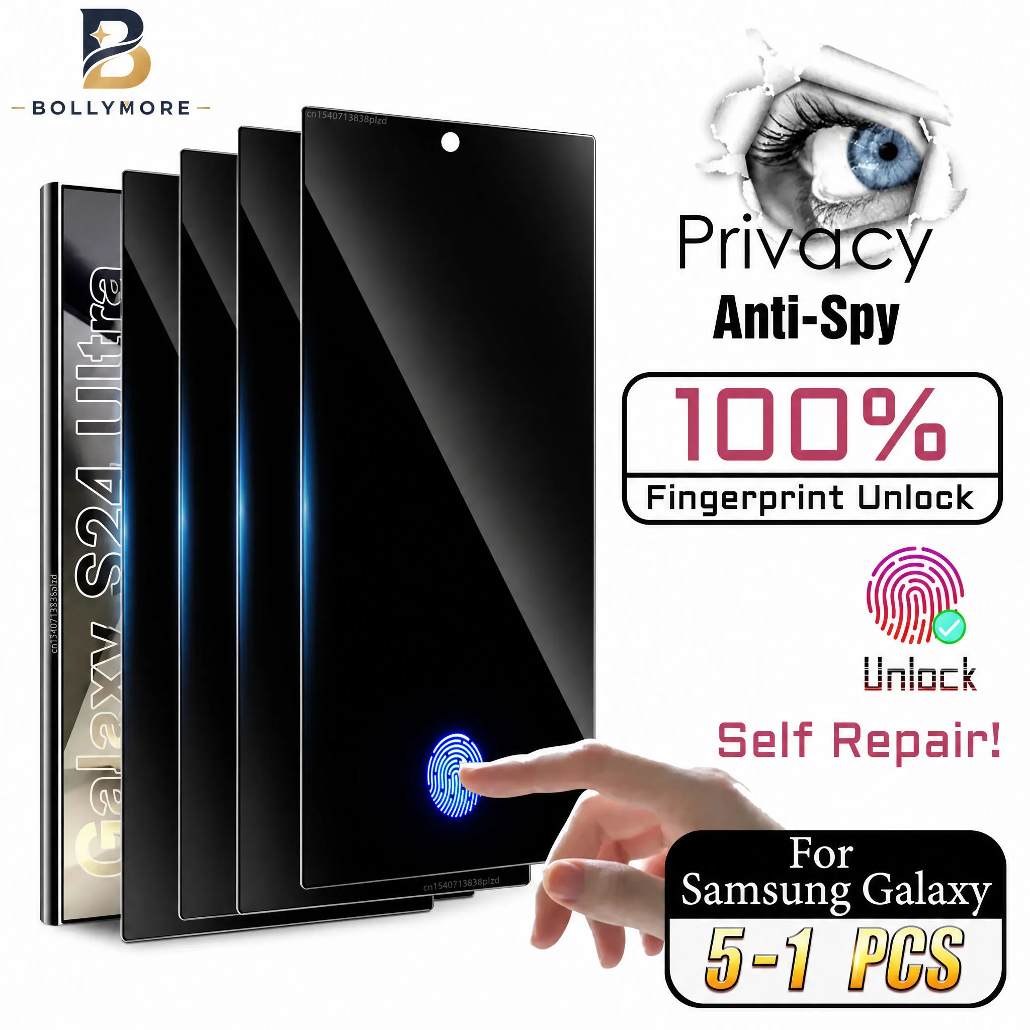 3Pcs Self Repair Film For Samsung Galaxy S25 Ultra S24 S23 S22 S20 Plus Privacy Screen Protector Unlock S21 5G Note 20 Not Glass