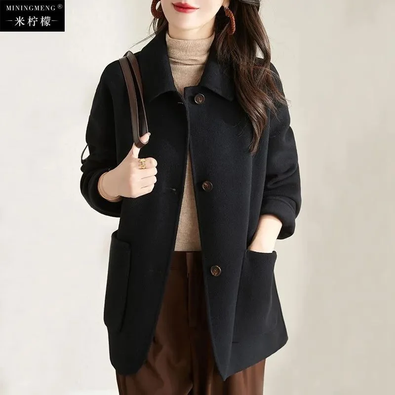 Fashion New Single-breasted Coat New Handmade Jacket Women's Clothing