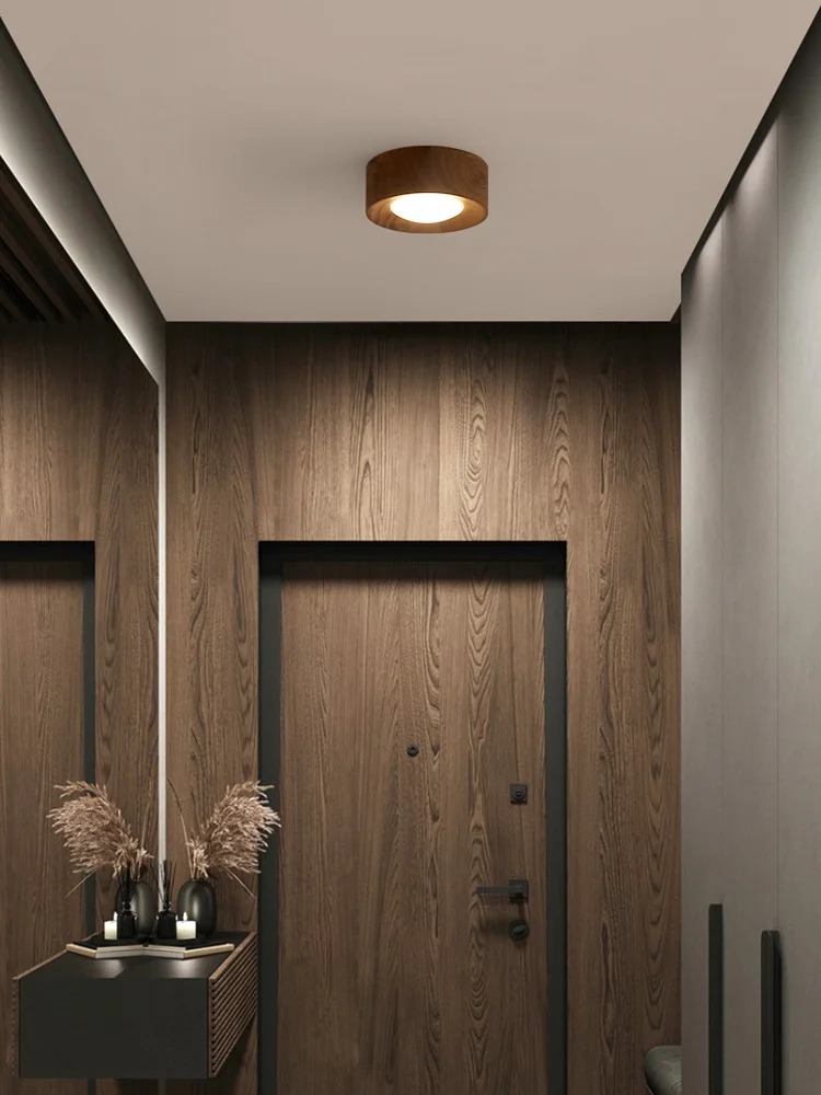 Surface downlight black walnut living room embedded ceiling spotlight retro corridor entrance